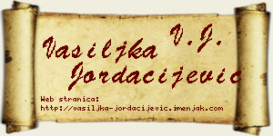 Vasiljka Jordačijević vizit kartica